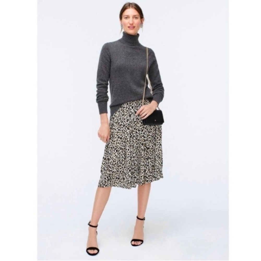 NWT J. Crew pelted midi skirt in leopard